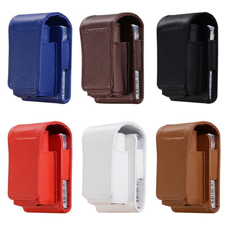 Litchi Texture Vertical Flip Detachable 2 in 1 Leather Case for GLO Electronic Cigarette - Black-4
