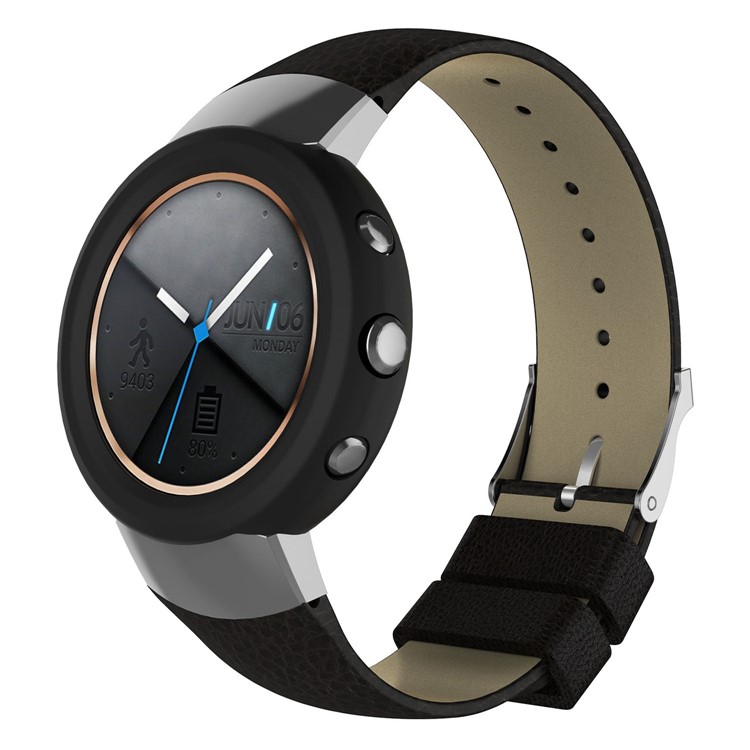 Anti-aging Soft Silicone Case Protector for ASUS ZenWatch 3 - Black-2