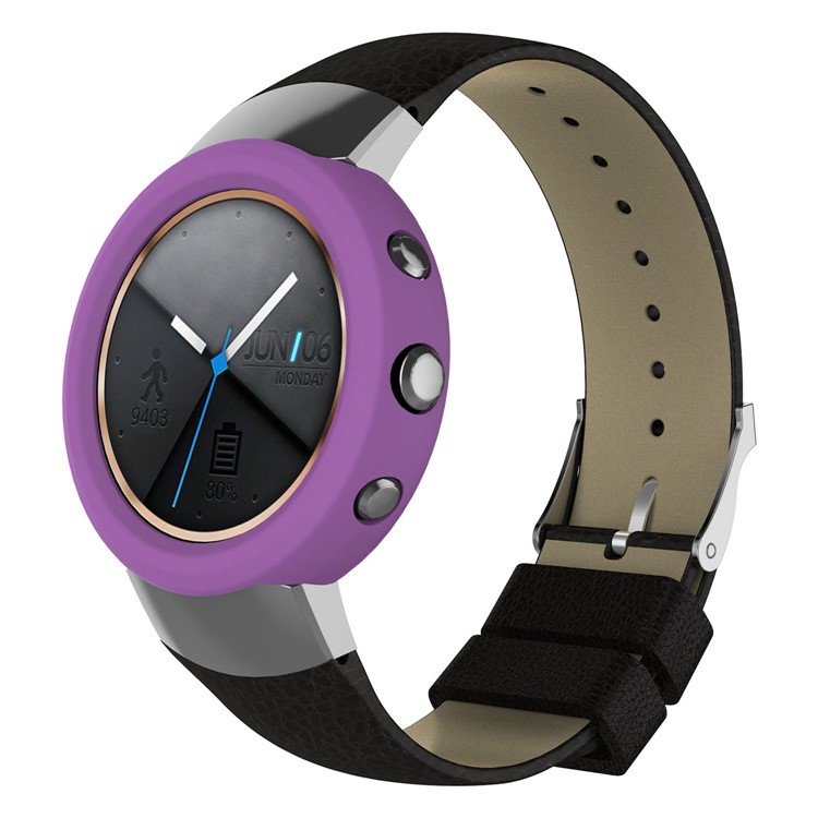 Anti-aging Protective Silicone Case Cover for ASUS ZenWatch 3 - Purple-3