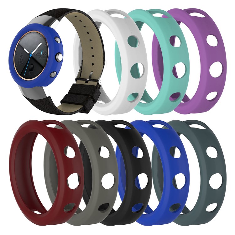 Anti-aging Protective Silicone Case Cover for ASUS ZenWatch 3 - Purple-4