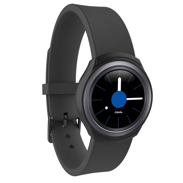 Soft Silicone Protective Case Cover for Samsung Galaxy Gear S2 / R720 / R730 - Black-5