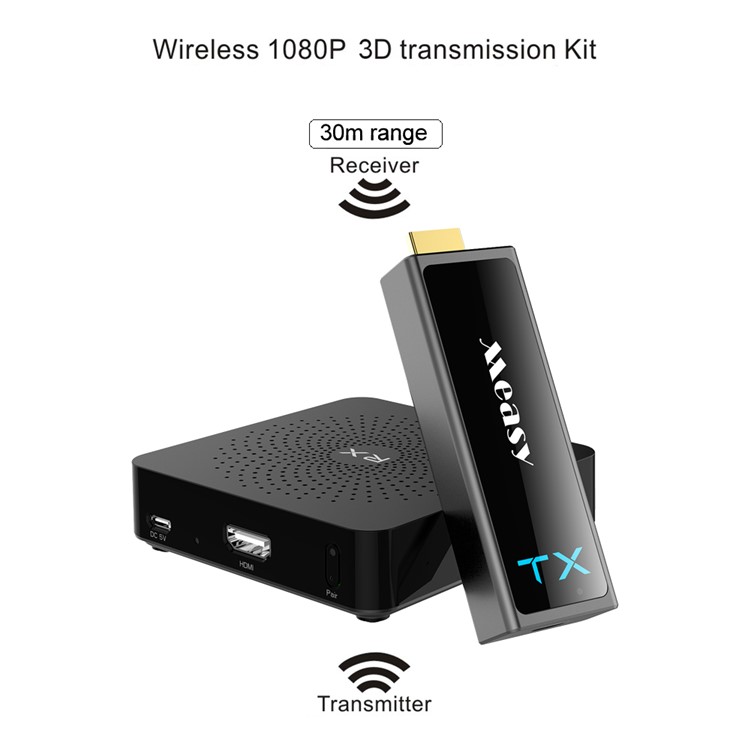 MEASY W2H Mini2 1080P 30M Wireless HDMI Transmission Kit - US Plug-3