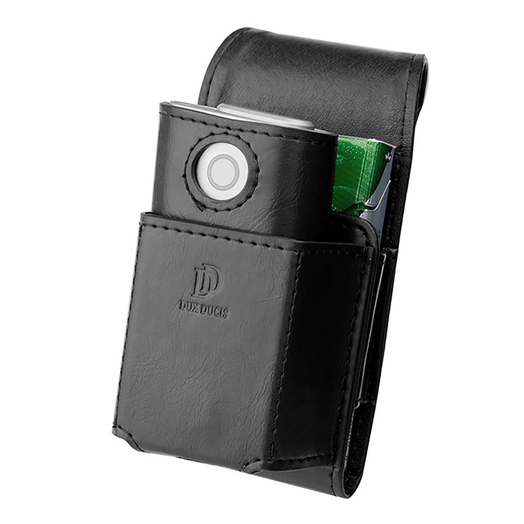 DUX DUCIS Leather Holster Cover Carrying Case for GLO E-cigarette Electronic Cigarette - Black-1