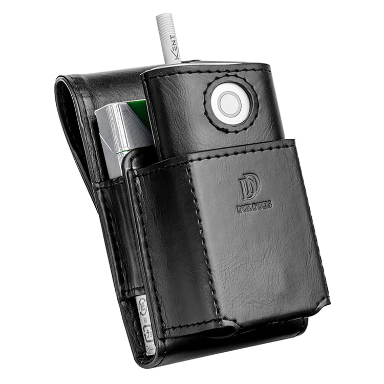DUX DUCIS Leather Holster Cover Carrying Case for GLO E-cigarette Electronic Cigarette - Black-2