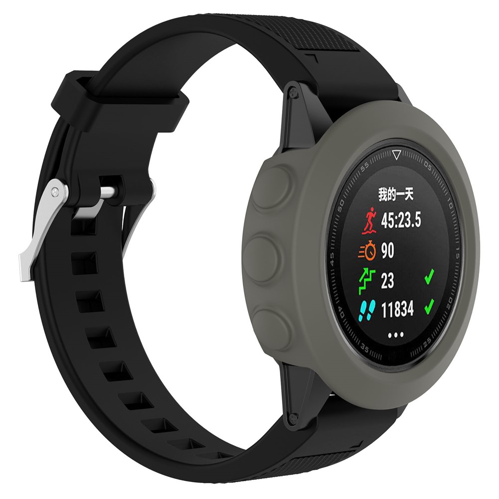 Anti-aging Protective Silicone Cover for Garmin Fenix5X - Grey-1
