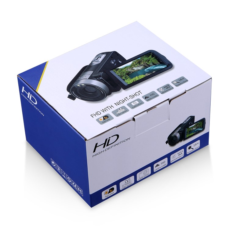 301S Digital Camera 3.0-inch Night Vision Camcorder 5MP FHD Video Recorder with HDMI Output Remote Control - EU Plug-10