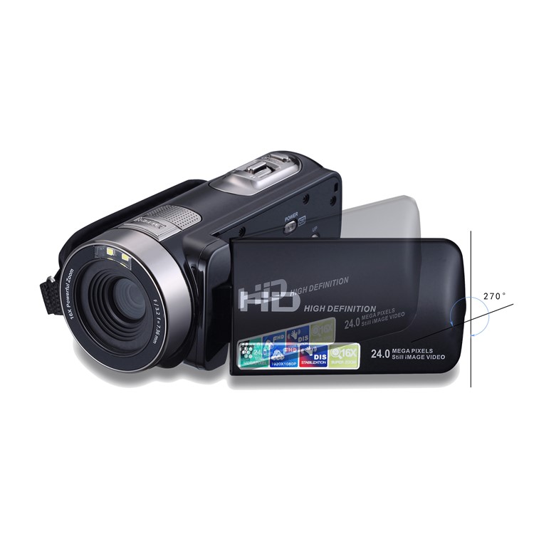 301S Digital Camera 3.0-inch Night Vision Camcorder 5MP FHD Video Recorder with HDMI Output Remote Control - EU Plug-3