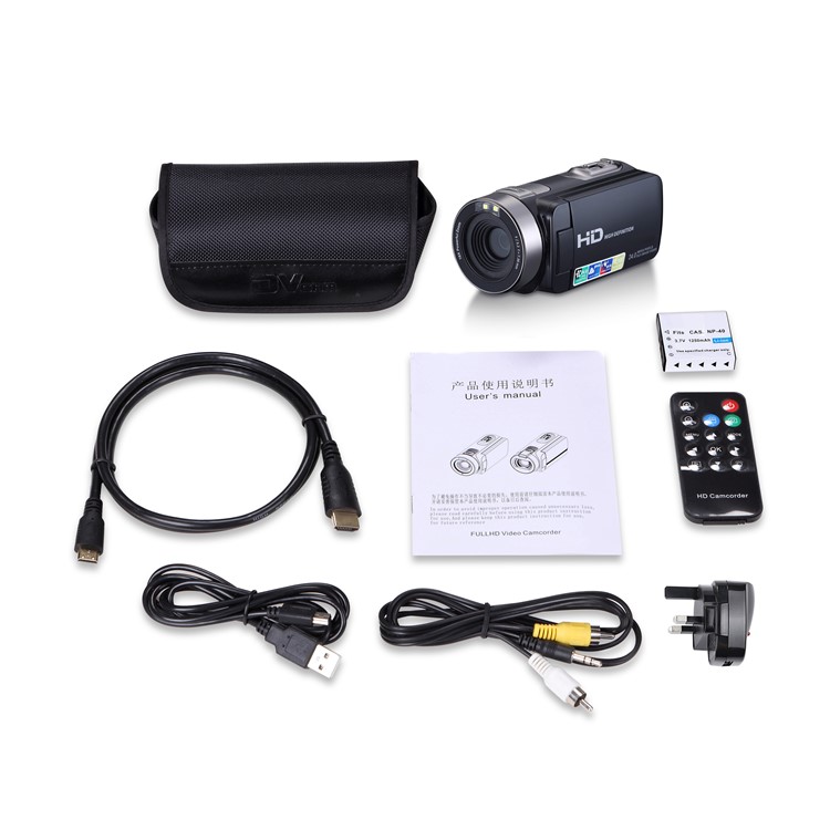 301S Digital Camera 3.0-inch Night Vision Camcorder 5MP FHD Video Recorder with HDMI Output Remote Control - EU Plug-9