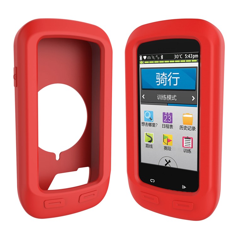 Soft Silicone Protection Case Cover for Garmin Edge 1000 - Red-1