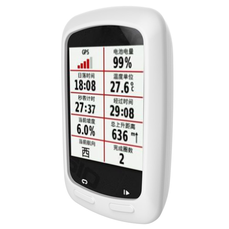 Shell De Tampa Flexível De Proteção Silicone Para Garmin Edge 800 / E810 - Branco-4