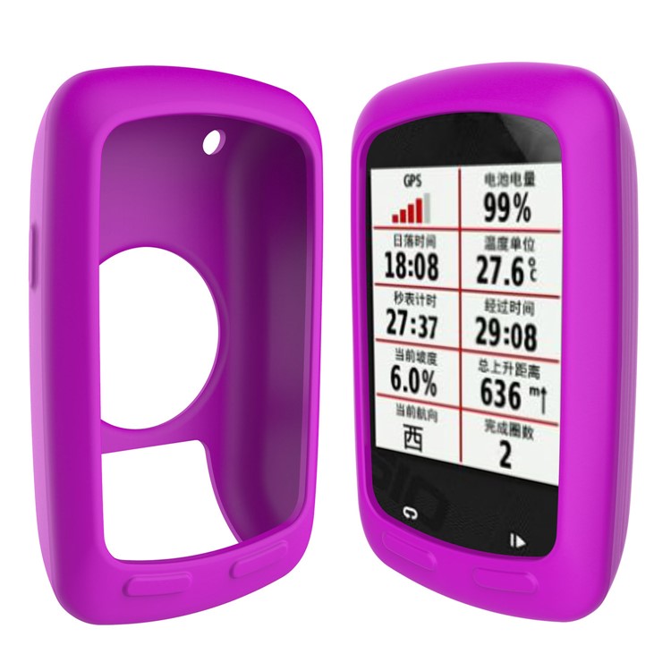 Silicon Flexible Protective Cover for Garmin Edge 800 / E810 - Purple-1