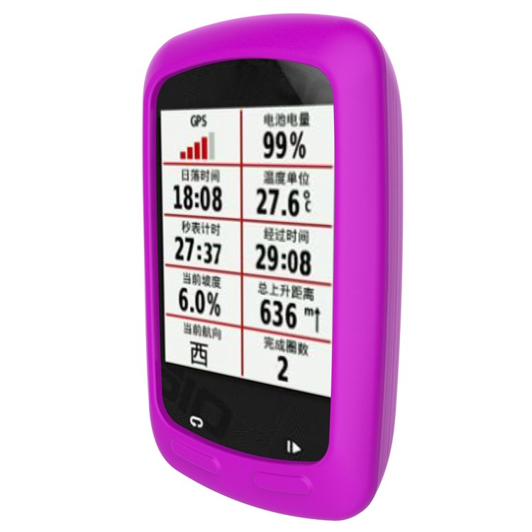 Silicon Flexible Protective Cover for Garmin Edge 800 / E810 - Purple-4