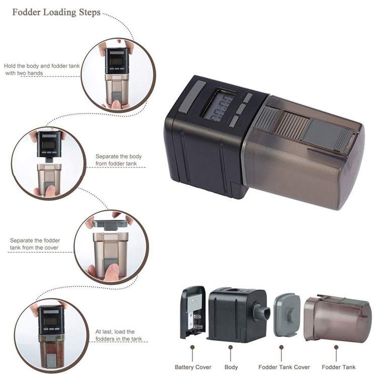 AF31 Digital Automatic Fish Feeder Aquarium Food Dispenser Timer for Fish Tank-10