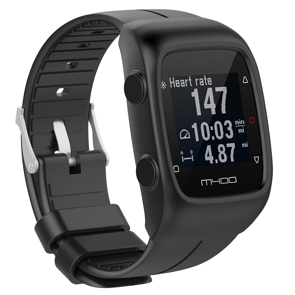 Anti-aging Soft Silicone Protective Case for Polar M400 M430 - Black-3
