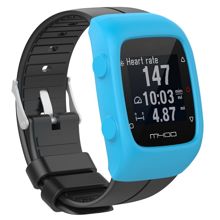 Shockproof Soft Silicone Protective Case Shell for Polar M400 M430 - Blue-3