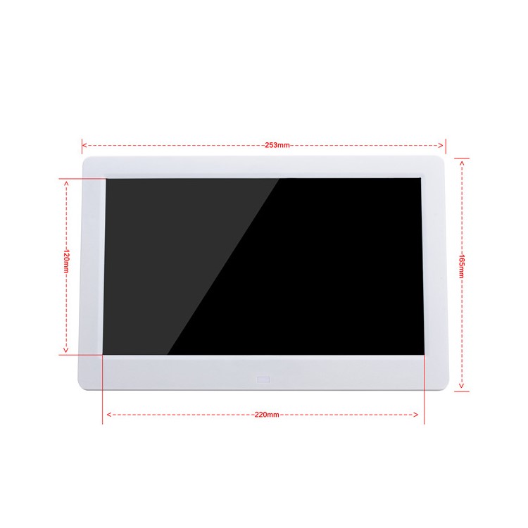 1024x600 10.1 inch Digital Picture Frame with Timing On/Off Function - White / EU Plug-9