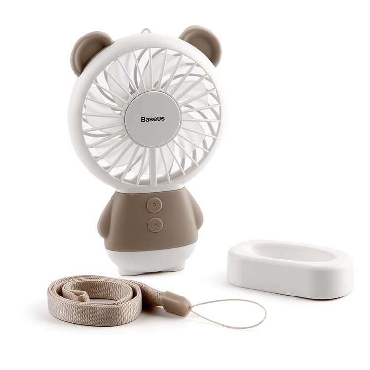 

BASEUS Bear Shape USB Cooling Fan Handheld Mini Fan with 2 Adjustable Speeds - Brown