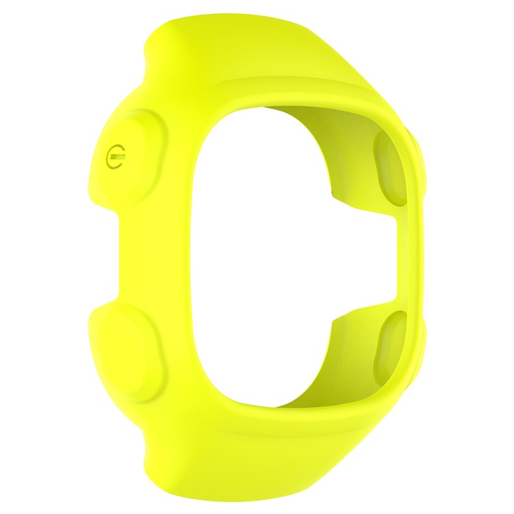 Soft Silicone Men Watch Cover for Garmin Forerunner 15 / 10 - Yellow-3