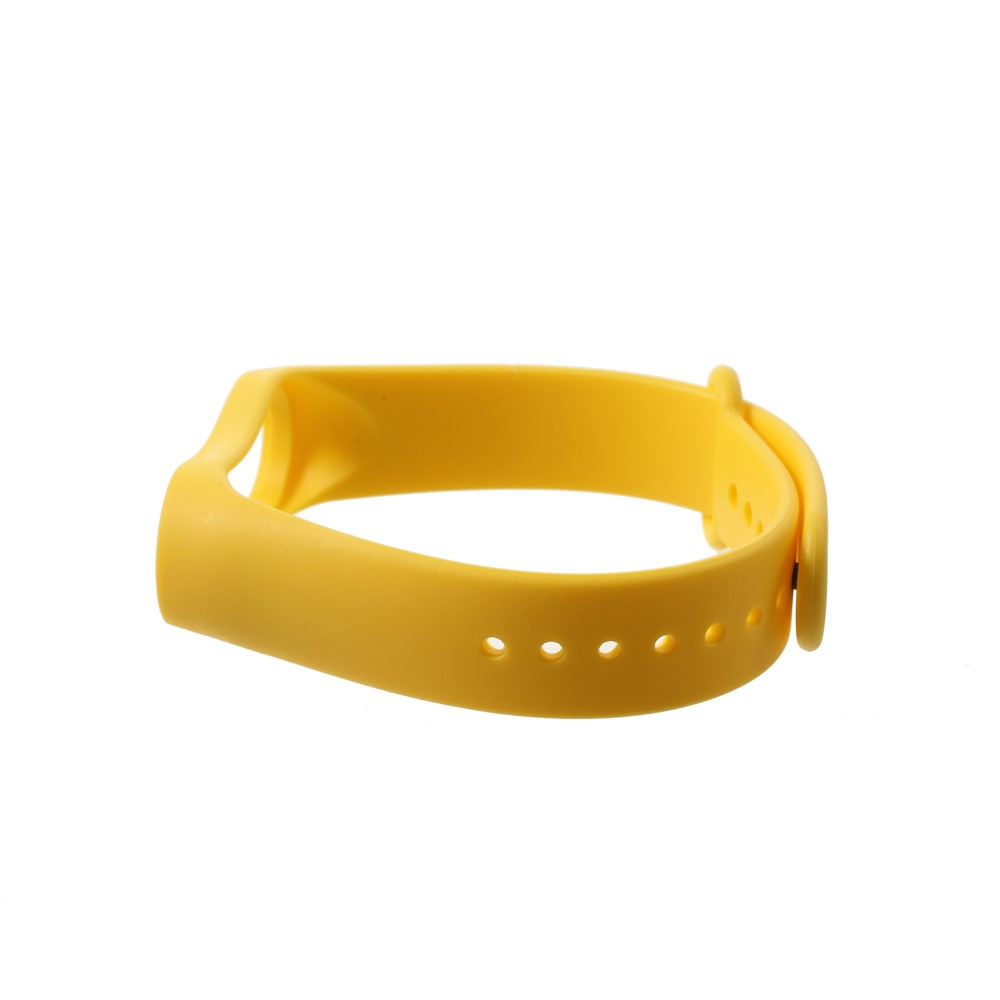 Soft TPU Wrist Sport Bracelet Replacement for Xiaomi Mi Band 3 - Yellow-3
