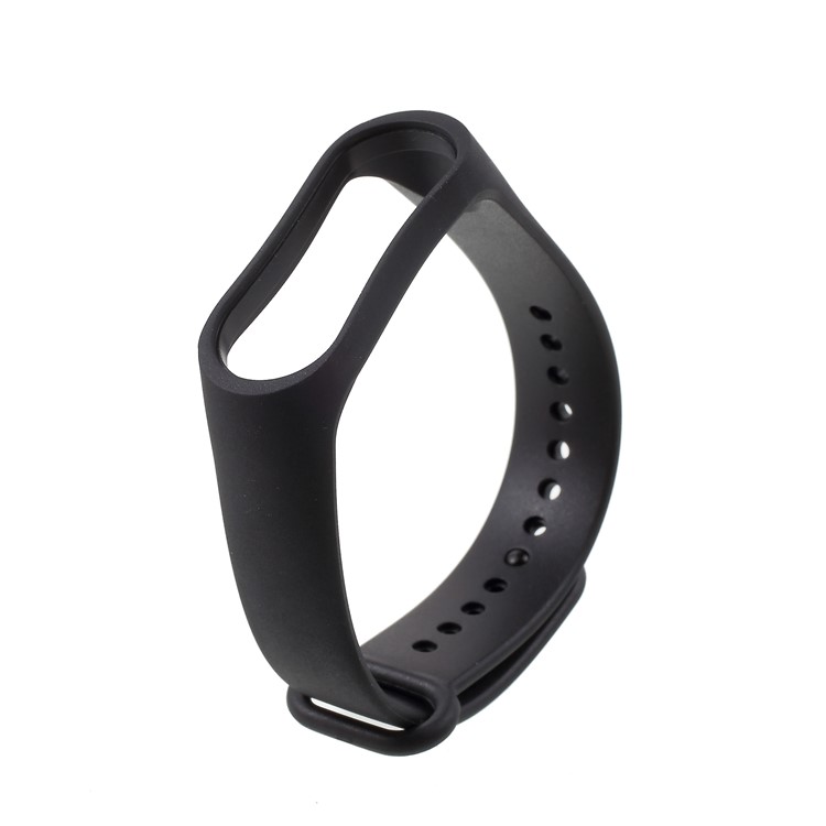 Flexible TPU Wristband Bracelet Replacement for Xiaomi Mi Smart Band 4 / Mi Band 3 - Black-3