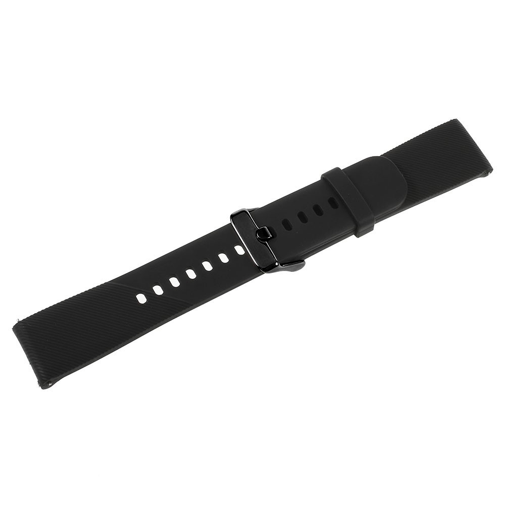 20mm Soft TPU Watch Band Strap for Samsung Gear S2 Classic / Garmin Vivoactive 3 / Amazfit Youth - Black-3