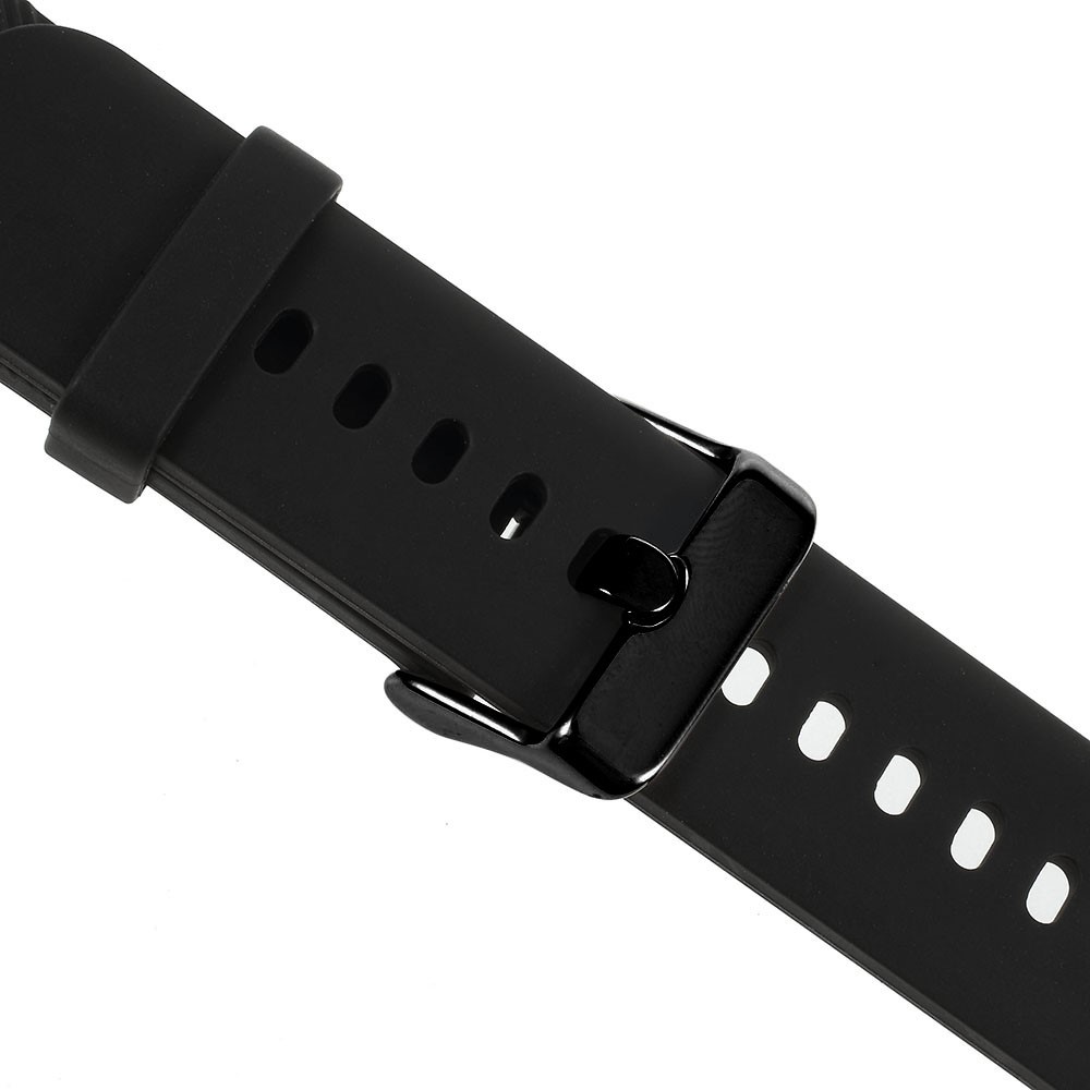 20mm Soft TPU Watch Band Strap for Samsung Gear S2 Classic / Garmin Vivoactive 3 / Amazfit Youth - Black-6