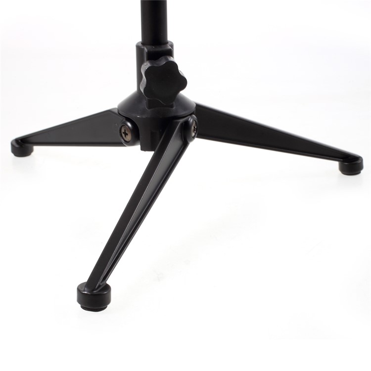 BC-02 Mini Foldable Adjustable Desktop Microphone Tripod Stand - Black-5