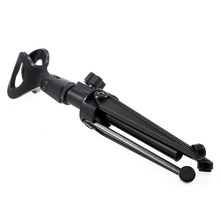 BC-02 Mini Foldable Adjustable Desktop Microphone Tripod Stand - Black-7