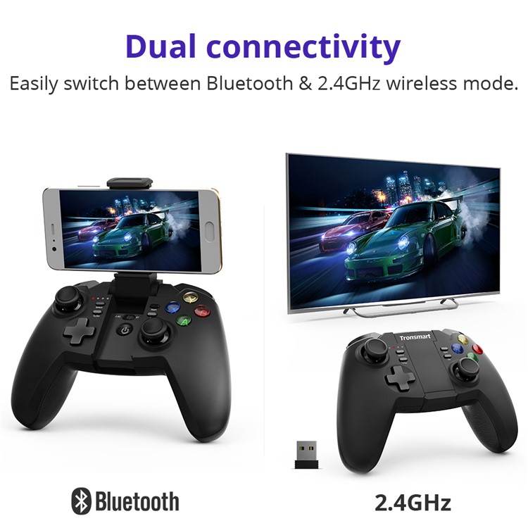 TRONSMART Mars G02 Bluetooth & 2.4GHz Wireless Game Controller Handle Gamepad Joystick-4
