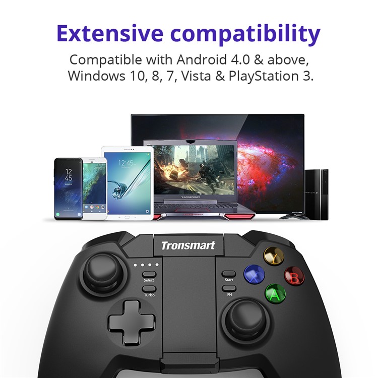 TRONSMART Mars G02 Bluetooth & 2.4GHz Wireless Game Controller Handle Gamepad Joystick-5