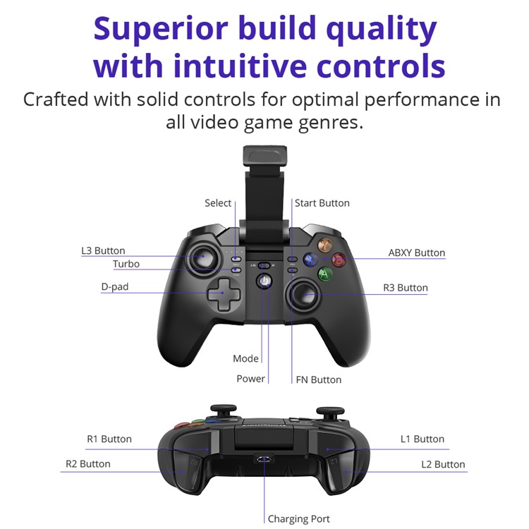 TRONSMART Mars G02 Bluetooth & 2.4GHz Wireless Game Controller Handle Gamepad Joystick-9