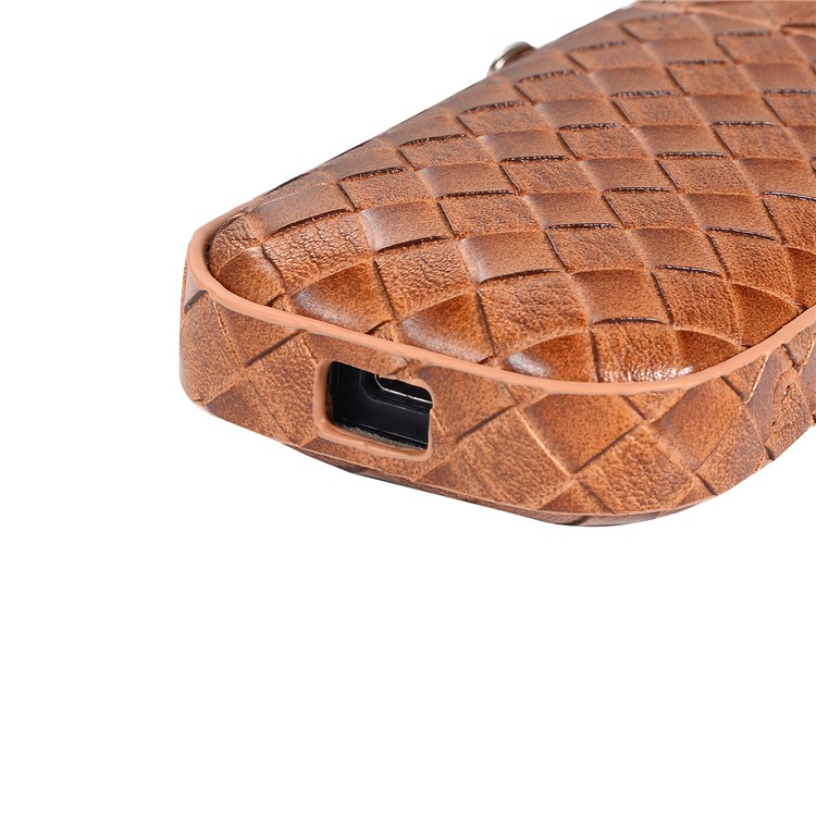 Portable Woven Pattern Leather Protective Cover Case for IQOS 2.0/2.4 Plus Electronic Cigarette - Brown-6
