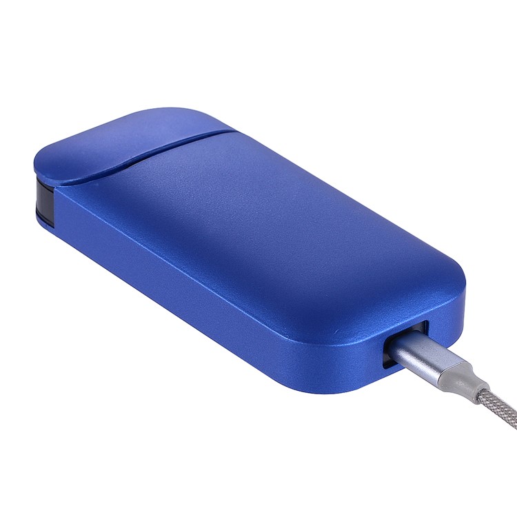 Tampa Lustrosa Plástica Dura Da Caixa Da Proteção Do Cigarro De E Para O Cigarro Eletrônico De IQOS 2,0 / 2,4 - Azul-3