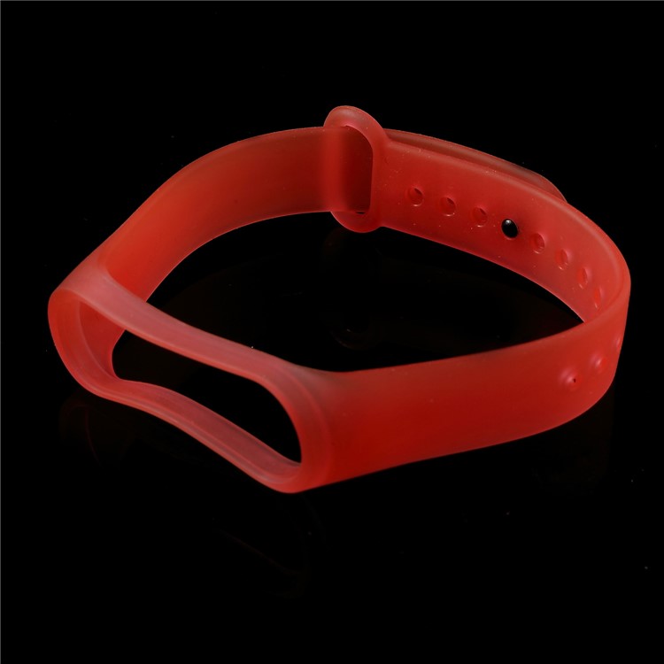 Clear Soft TPE Pulseira de Pulso Para Xiaomi Mi Smart Band 4 / Mi Band 3 - Vermelho-2