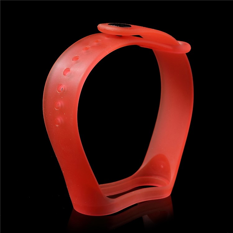 Clear Soft TPE Pulseira de Pulso Para Xiaomi Mi Smart Band 4 / Mi Band 3 - Vermelho-3