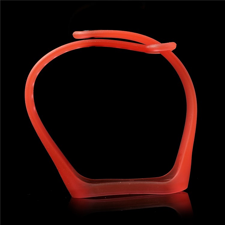 Clear Soft TPE Wrist Strap for Xiaomi Mi Band 3 - Red-4