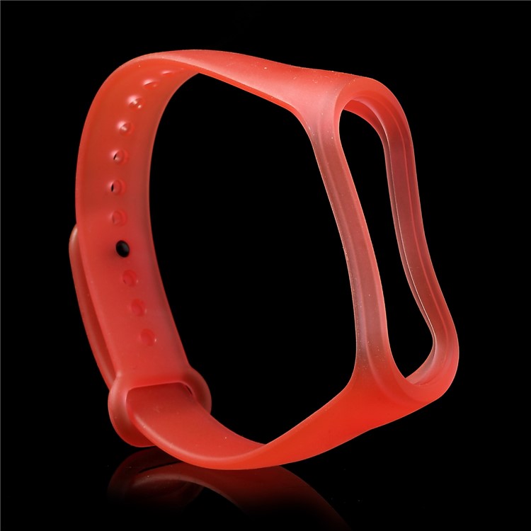 Clear Soft TPE Pulseira de Pulso Para Xiaomi Mi Smart Band 4 / Mi Band 3 - Vermelho-5