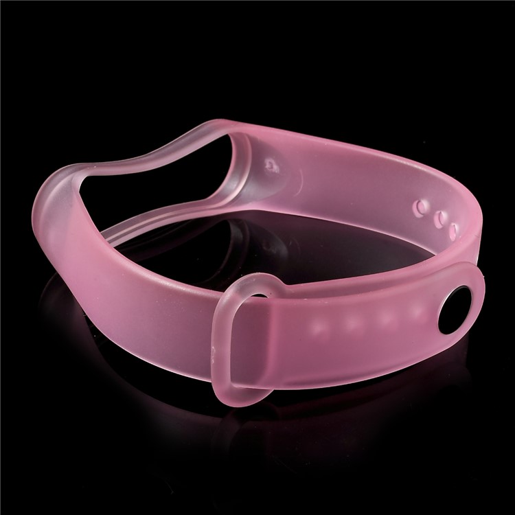 Clear Soft TPE Wrist Bracelet for Xiaomi Mi Band 3 - Pink-2
