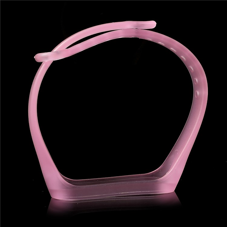 Clear Soft TPE Wrist Bracelet for Xiaomi Mi Band 3 - Pink-4