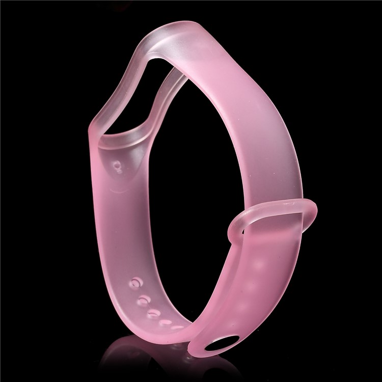 Clear Soft TPE Wrist Bracelet for Xiaomi Mi Band 3 - Pink-6