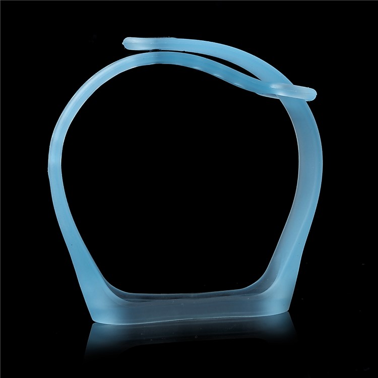 Clear Soft TPE Wrist Band Strap for Xiaomi Mi Band 3 - Blue-2