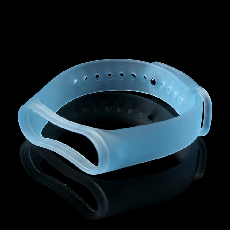 Clear Soft TPE Wrist Band Strap for Xiaomi Mi Band 3 - Blue-3