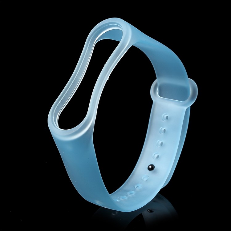 Clear Soft TPE Wrist Band Strap for Xiaomi Mi Band 3 - Blue-4