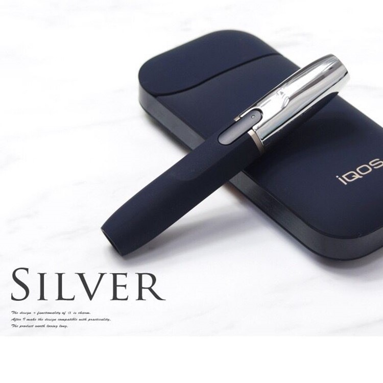 High Temperature Resistance Polycarbonate Cap for IQOS 2.0/2.4 Electronic Cigarette Holder Pen - Silver-4