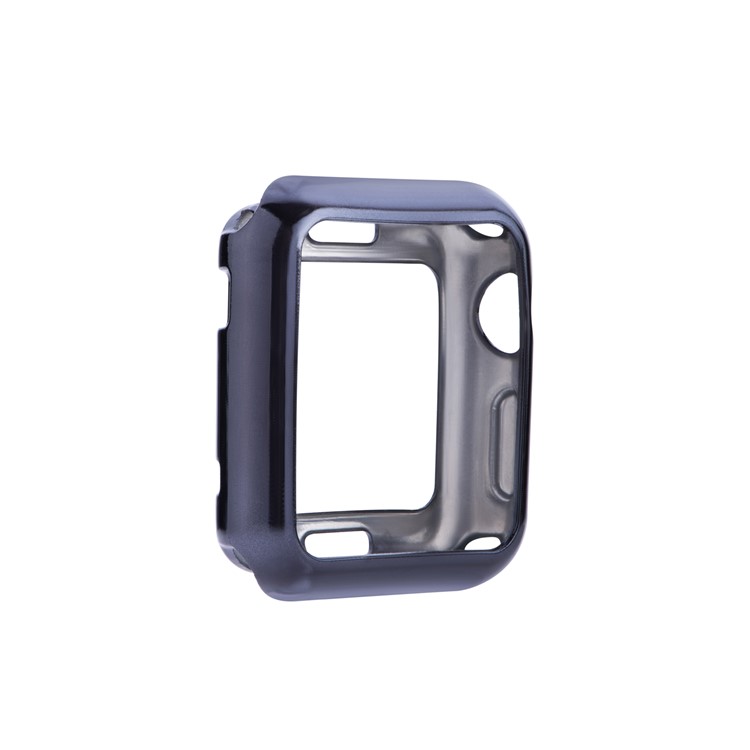 Flexible Electroplating TPU Anti-aging Watch Cover for Apple Watch Series 3 / 2 / 1 38mm - Black-1