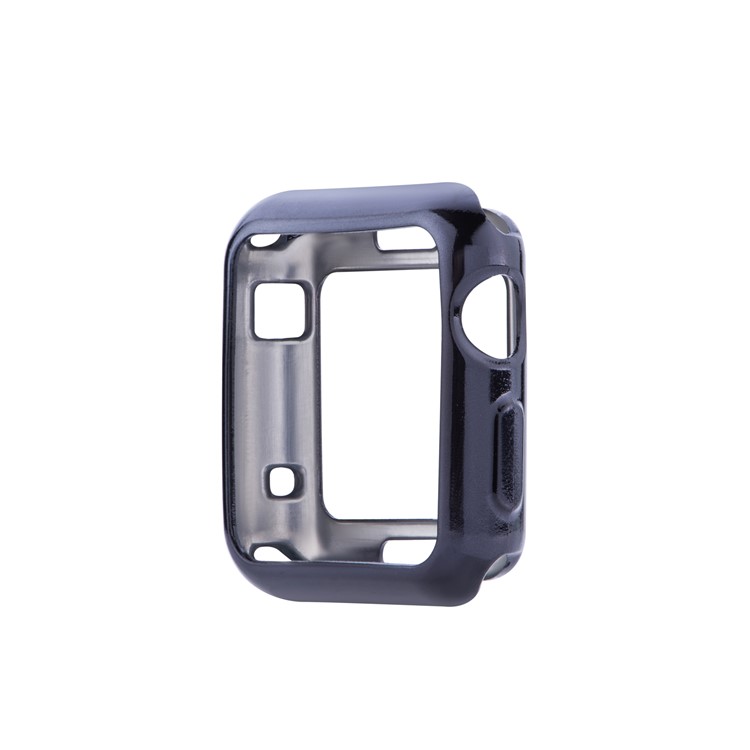 Flexible Electroplating TPU Anti-aging Watch Cover for Apple Watch Series 3 / 2 / 1 38mm - Black-2