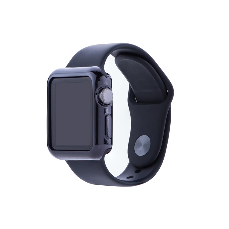 Cover de Relógio Antienvelhecimento da TPU de Eletroplatação Flexível Para Apple Watch Series 3 / 2 / 1 38 mm - Preto-4