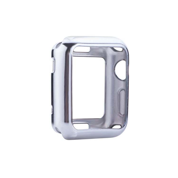 Flexible Electroplating TPU Anti-aging Watch Case for Apple Watch Series 3 / 2 / 1 38mm - Silver-1