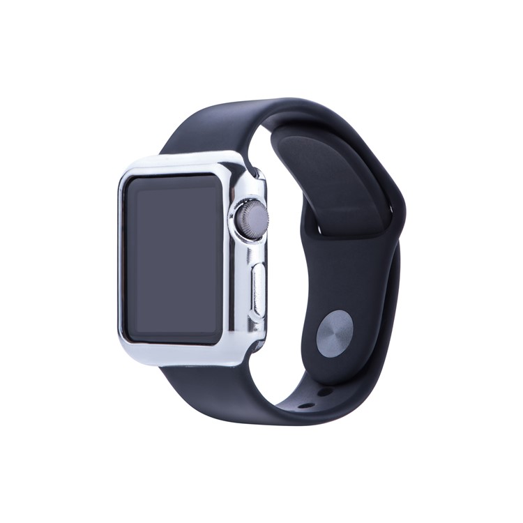 Flexible Electroplating TPU Anti-aging Watch Case for Apple Watch Series 3 / 2 / 1 38mm - Silver-4