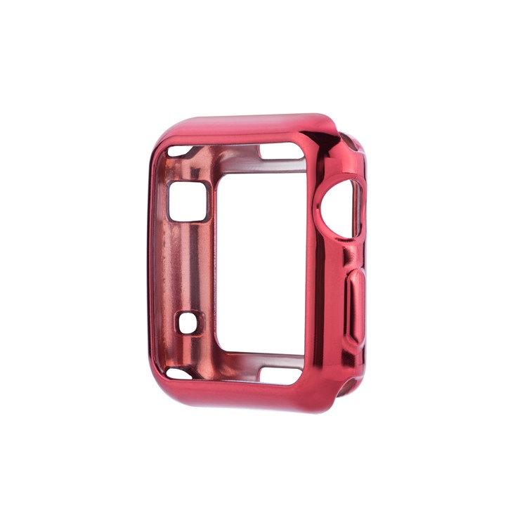 Flexible Electroplating TPU Anti-aging Watch Shell for Apple Watch Series 3 / 2 / 1 38mm - Red-2